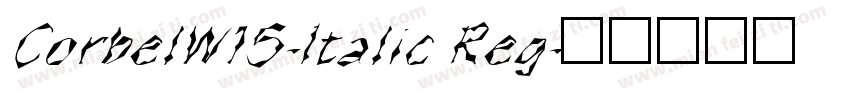 CorbelW15-Italic Reg字体转换